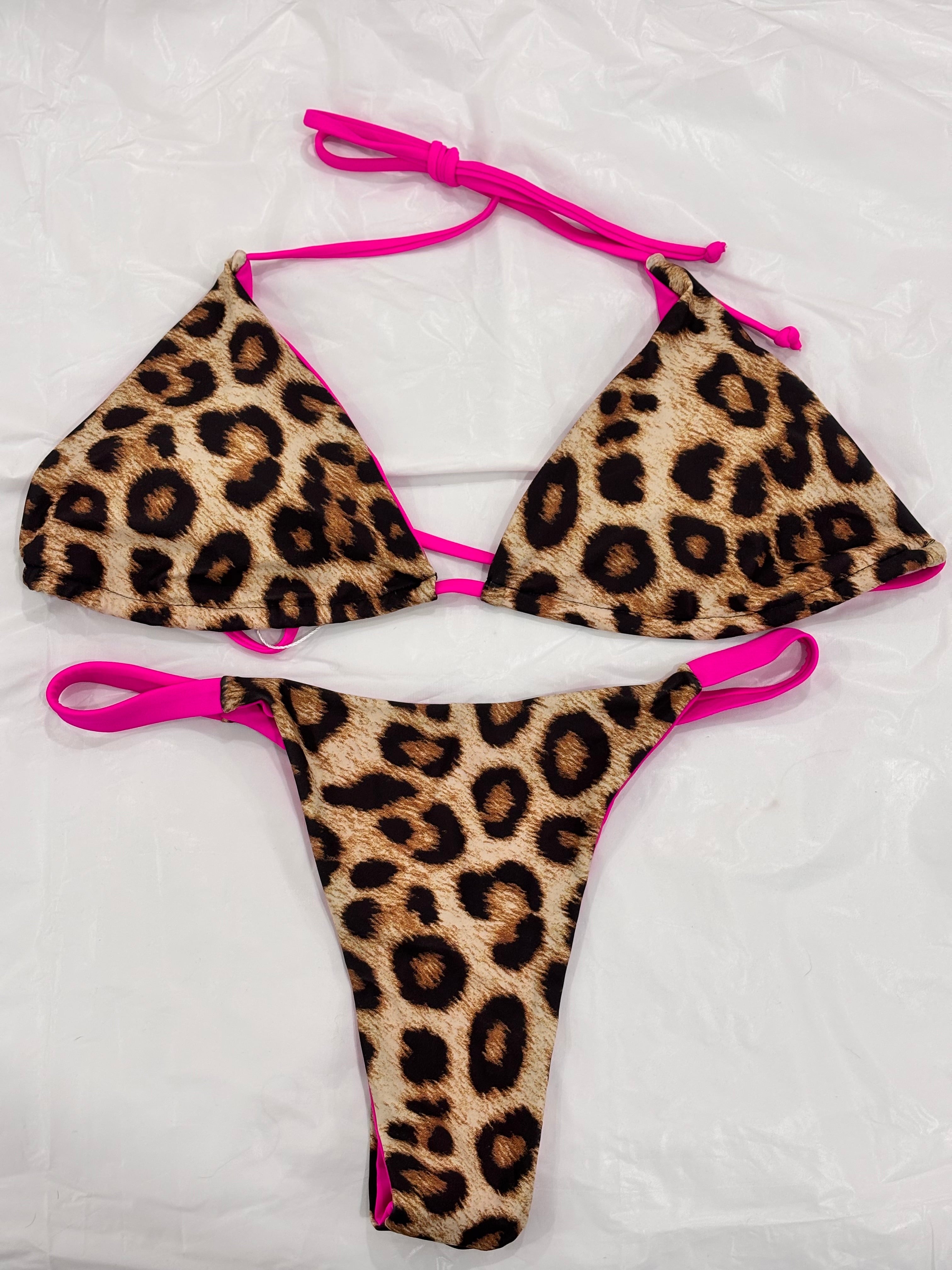 Pink Leopard Bikini